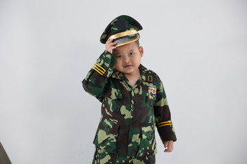 little kid profession uniform soldier