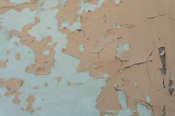 Texture of shabby paint plaster on the wall