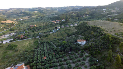 Aerial view of Pefkochori, Kassandra peninsula, Greece