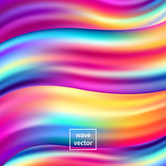 Colored wave background. Vector