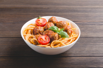 Spaghetti with meatballs