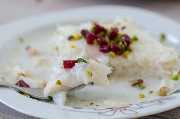 Traditional Ramadan Dessert Gullac.