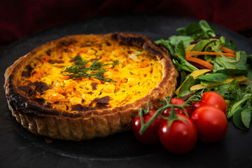 delicious scallops and vegetables pie