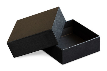 open square black box isolated on white background