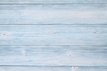 Abstract, textures or backgrounds concept : Top view of blue wooden planks, rustic wallpaper with copy space