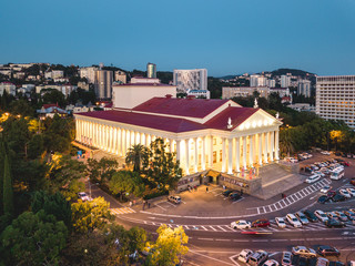 Aerial view of Zimniy (Winter) theatre in Sochi, Russia. 