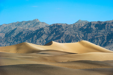 Fototapeta na wymiar dune landscape in hot death valley what climate change looks like