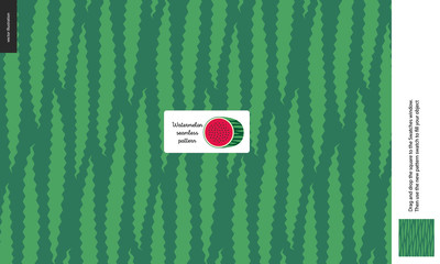 Food patterns - fruit, watermelon texture - a seamless pattern of watermelon rind background