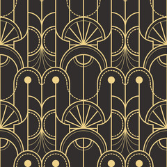 Nahtloses Muster des abstrakten Art Deco 05