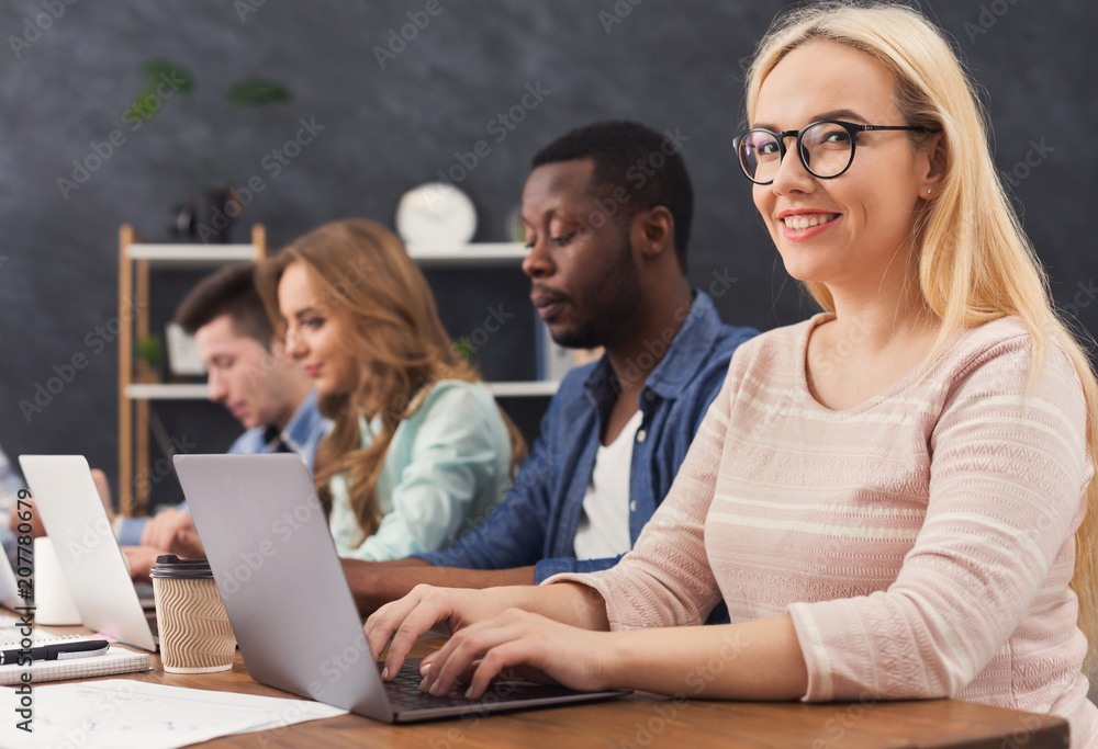 Aufkleber Programmers working in software developing company