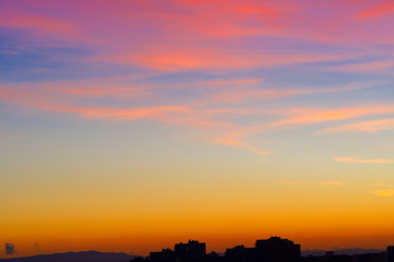 Fototapeta premium Spectacular colorful sunset skies. Nature abstract background.