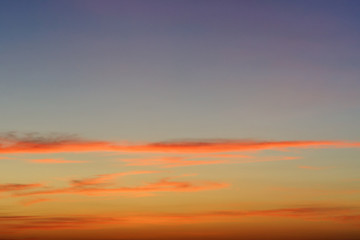 Spectacular colorful sunset skies. Nature abstract background.