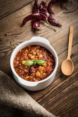 Mexican chili con carne.