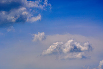 Beautiful clouds in the peaceful sky.