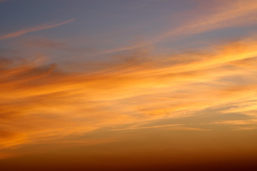 Dramatic sunset skies. Nature background.