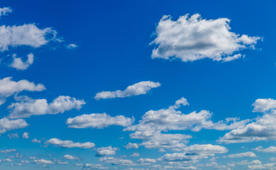 clouds on a blue evening sky