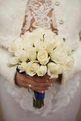 Beautiful wedding bouquet of roses