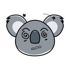 koala animal expression in cartoon
