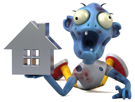 Fun zombie - 3D Illustration