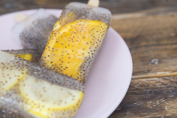 Popsicle chia and citrus