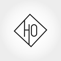 Initial Letter HO Logo Template Vector Design