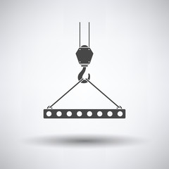 Icon of slab hanged on crane hook by rope slings © Konovalov Pavel