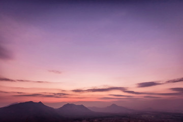Obraz premium Landscape lot of fog Phu Thok Mountain at Chiang Khan ,Loei Province in Thailand.