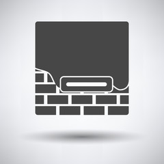 Icon of plastered brick wall