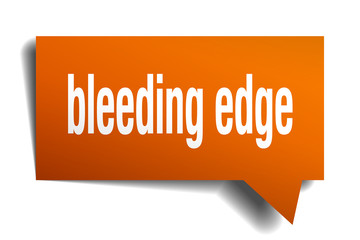 bleeding edge orange 3d speech bubble
