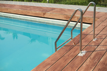 Close up swim pool.
