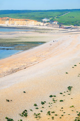 Cuckmere haven beach and cliffs