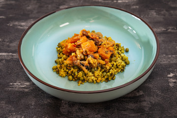 Vegetarian meals Bulgur - Butternut and oriental bean