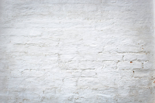 White old brick wall background. 