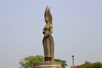 Buddha statue (used as amulets of Buddhism religion) in the city of Siem Reap in northwestern Cambodia, Asia.