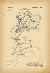 1900 Patent Velocipede Bicycle history invention