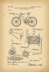 1899 Patent Velocipede Bicycle history invention