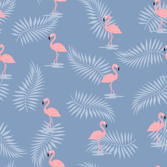 Obraz na płótnie Canvas seamless flamingo pattern