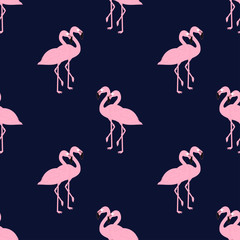 Naklejka premium seamless flamingo pattern