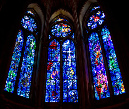Chagall-Fenster in der Kathedrale von Reims
