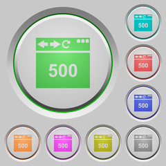 Browser 500 internal server error push buttons