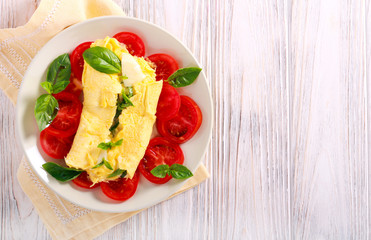 Scrambled egg omelet