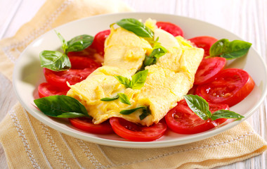 Scrambled egg omelet