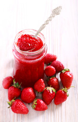 Homemade strawberry jam