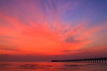 Beautiful sky at twilight time