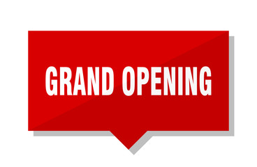 grand opening red tag