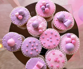 tasty cupcakes on a girl birthday