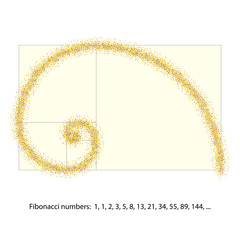 Golden ratio template fibonacci spiral
