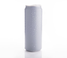 Aluminum can for mockup template advertising and branding background.