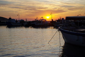Fototapeta premium coucher du soleil a izola en slovénie 