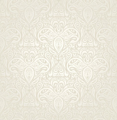Wedding Floral decorative vintage Background Ecru Bege pale wallpaper pattern design 